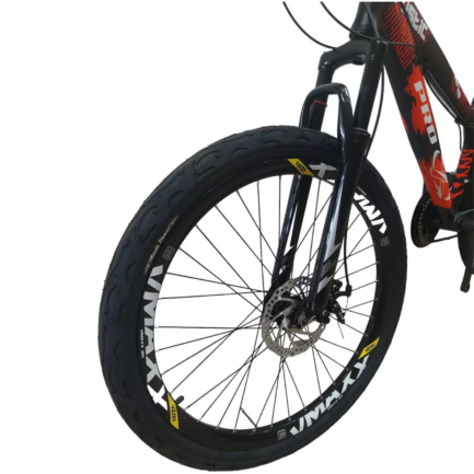 Bike Pró-X 26 Freeride 21V Shimano Preto/Vermelho - Imagem 4
