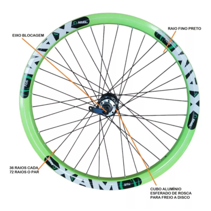 Roda Aero 26x1.9 Vpr Max Verde Neon - Image 3