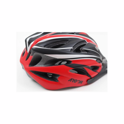 Capacete Argon V-102 LED G Preto/Vermelho - Imagem 2