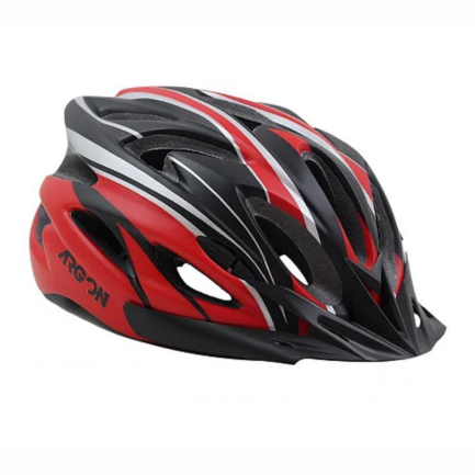 Capacete Argon V-102 LED G Preto/Vermelho
