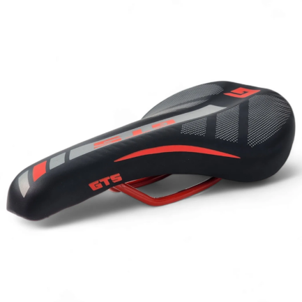 Kit Selim MTB Vazado GTS + Manoplas Preta/Vermelho - Imagem 3