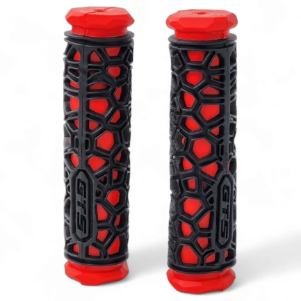 Kit Selim MTB Vazado GTS + Manoplas Preta/Vermelho - Imagem 5